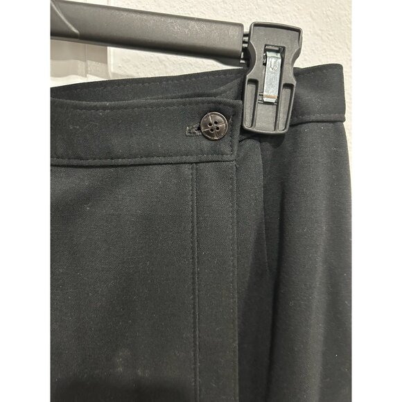Vintage Koret Of California Wrap A-Line Pencil Skirt Black Sz 16 Career Work - Picture 4 of 10